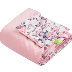 Kocyk niemowlęcy 55x75cm - Roses i Smokey Pink Soft Velvet
