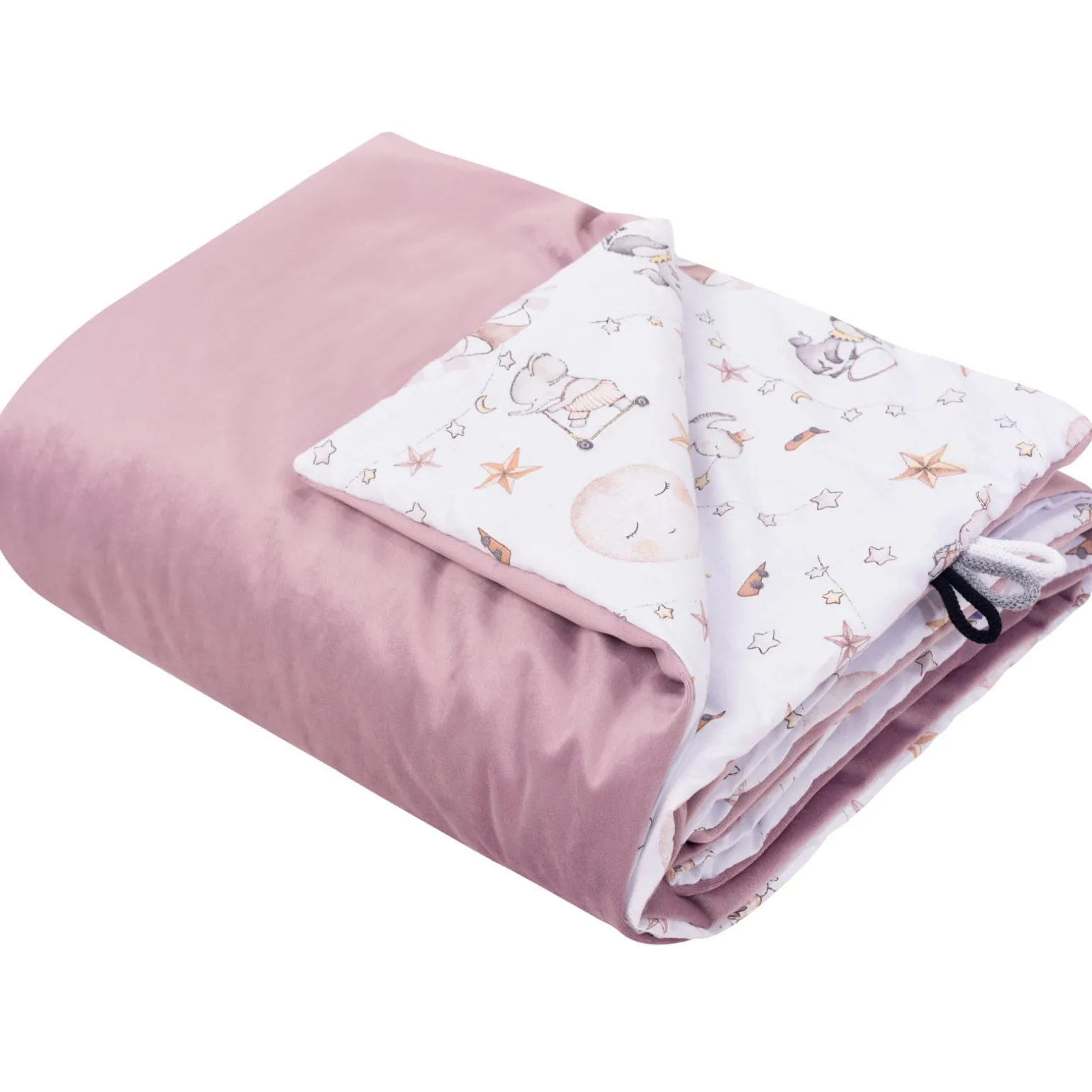 Kocyk przedszkolaka 100x140cm - Candy Circus i wrzosowy Soft Velvet