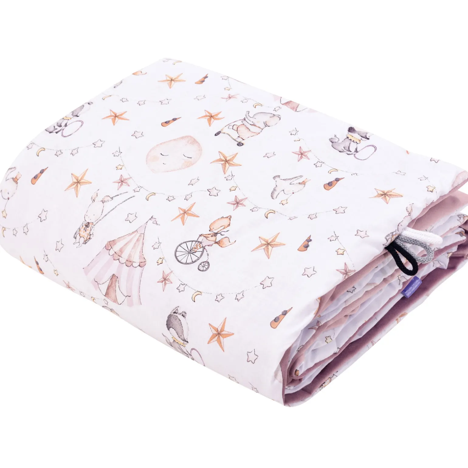 Kocyk przedszkolaka 100x140cm - Candy Circus i wrzosowy Soft Velvet