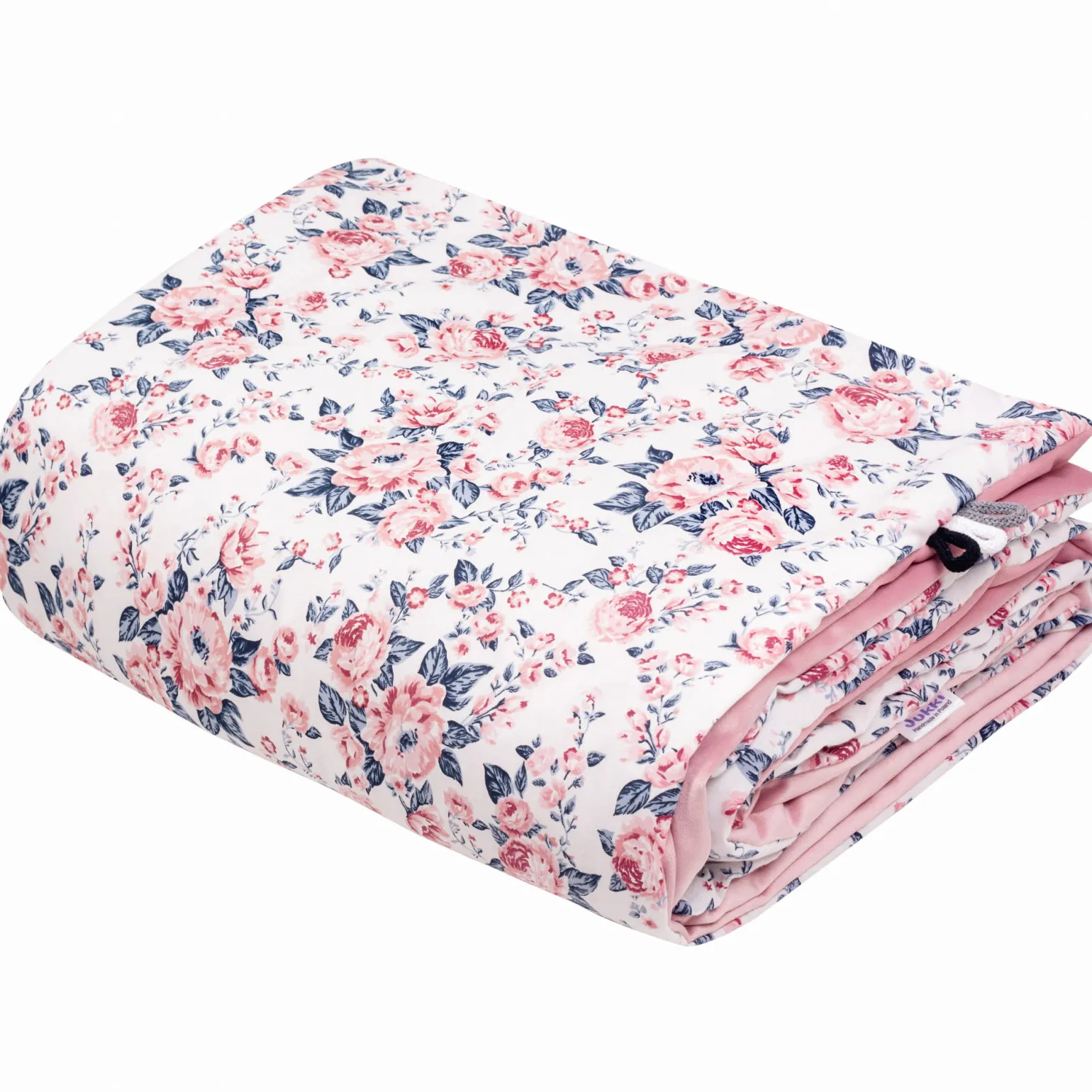 Kocyk przedszkolaka 100x140cm - Roses i Smokey Pink Soft Velvet