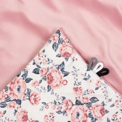 Kocyk przedszkolaka 100x140cm - Roses i Smokey Pink Soft Velvet