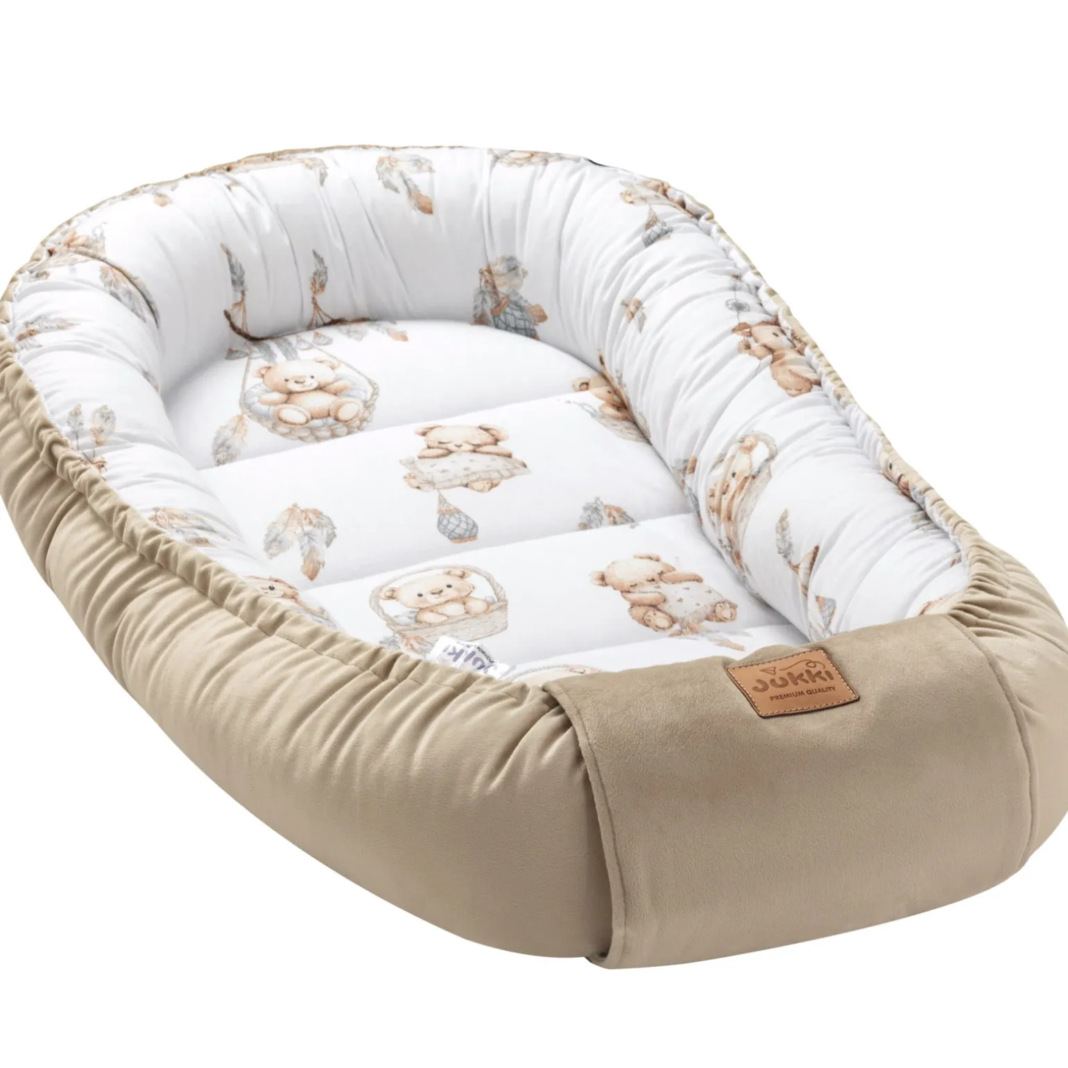 Kokon Comfort - Boho Bears i Cappuccino Soft Velvet