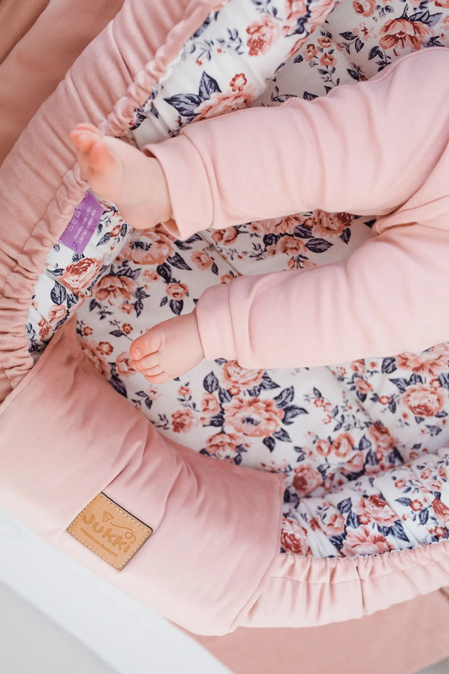 Kokon Comfort - Roses i Smokey Pink Soft Velvet