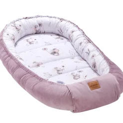 Kokon XXL 65 x 120 cm - Lovely Mouse i Wrzosowy Soft Velvet