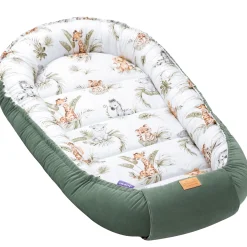 Kokon XXL 65 x 120 cm - Savanna Fun i oliwkowy Velvet