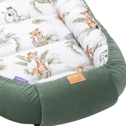 Kokon XXL 65 x 120 cm - Savanna Fun i oliwkowy Velvet