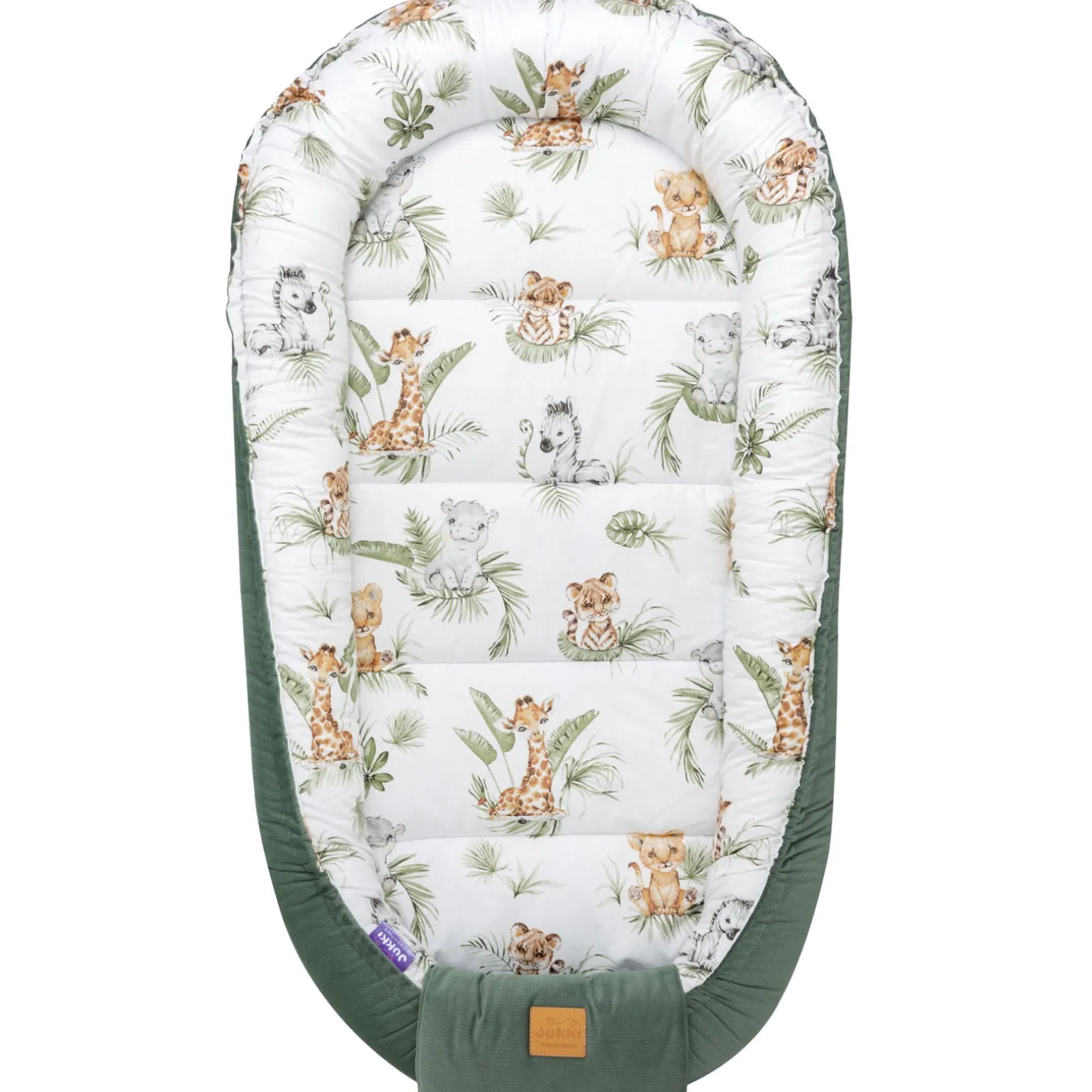 Kokon XXL 65 x 120 cm - Savanna Fun i oliwkowy Velvet