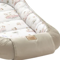Kokon XXL 65 x 120 cm - Swan Family i Cappuccino Soft Velvet