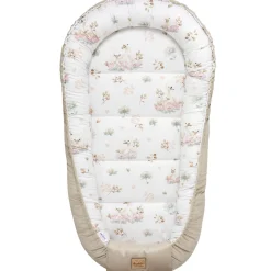 Kokon XXL 65 x 120 cm - Swan Family i Cappuccino Soft Velvet
