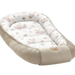 Kokon XXL 65 x 120 cm - Swan Family i Cappuccino Soft Velvet