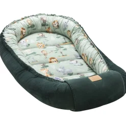 Kokon XXL 65 x 120 cm - Tropical Animals i butelkowy Velvet