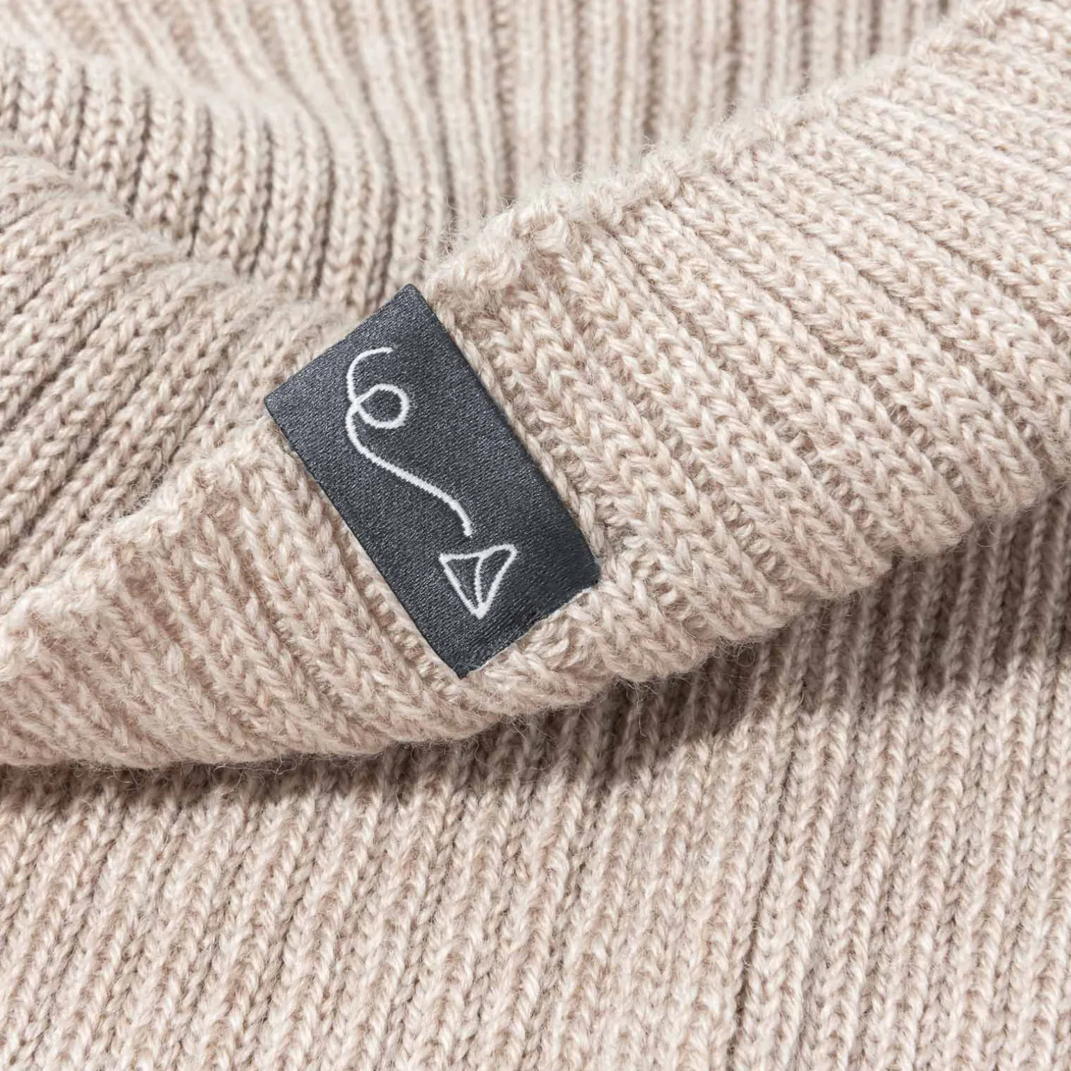 Komin dziecięcy z wełny merino - BEIGE MELANGE