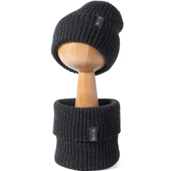 Komin dziecięcy z wełny merino - GRAPHITE MELANGE
