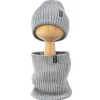 Komin dziecięcy z wełny merino - GREY MELANGE