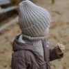 Komin z golfem z wełny merino - BEIGE MELANGE