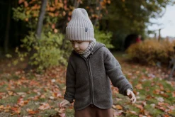 Komin z golfem z wełny merino - BEIGE MELANGE