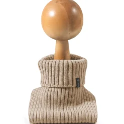 Komin z golfem z wełny merino - BEIGE MELANGE