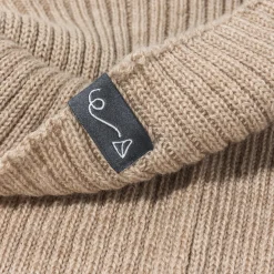 Komin z golfem z wełny merino - BEIGE MELANGE