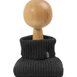 Komin z golfem z wełny merino - GRAPHITE MELANGE