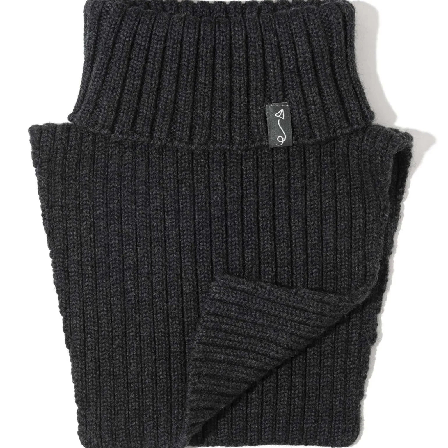 Komin z golfem z wełny merino - GRAPHITE MELANGE