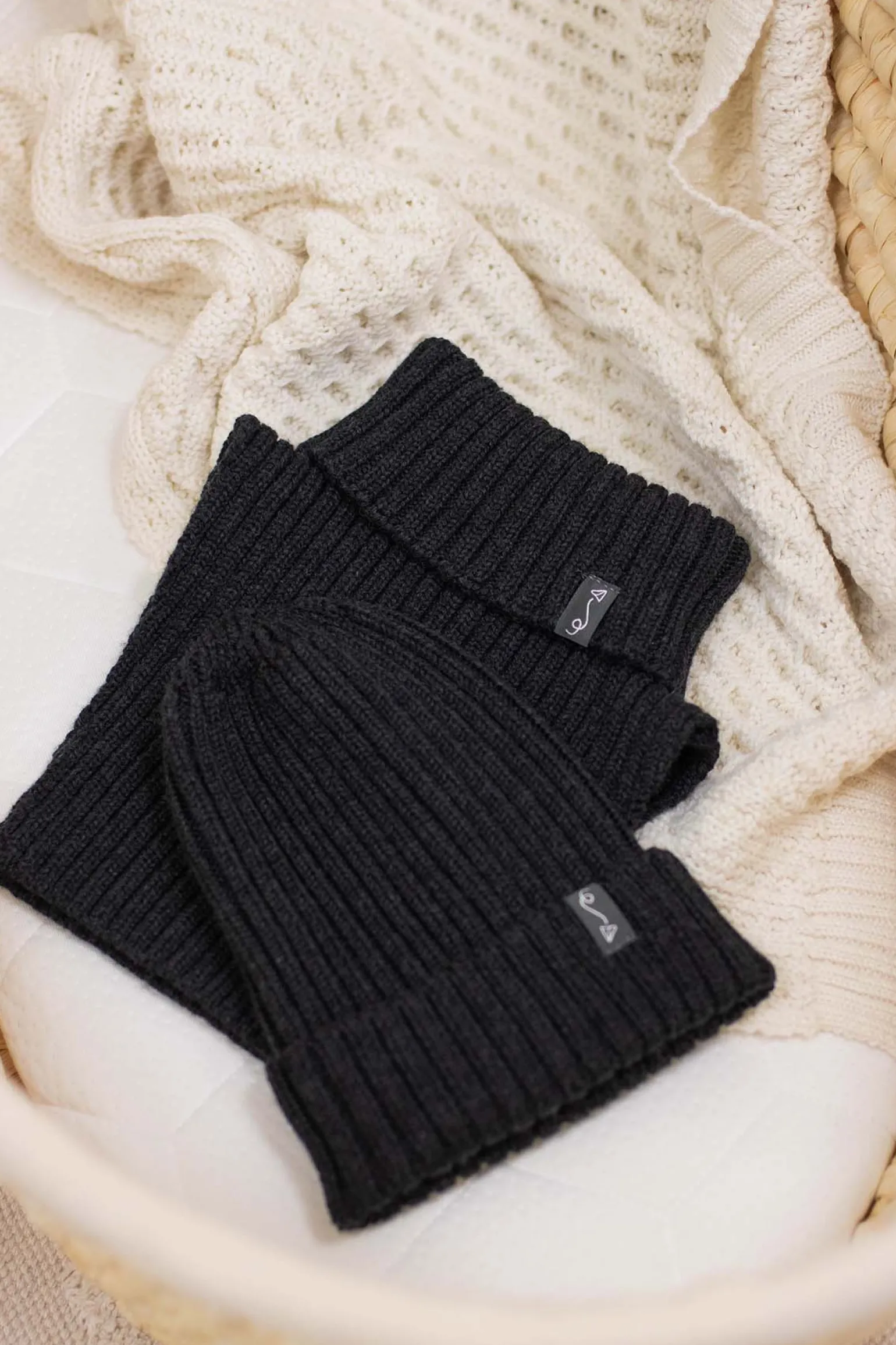 Komin z golfem z wełny merino - GRAPHITE MELANGE