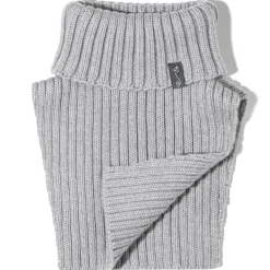 Komin z golfem z wełny merino - GREY MELANGE