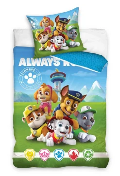 Komplet pościeli dziecięcej, poszwa 135x200 i poszewka 80x80 -PAW PATROL