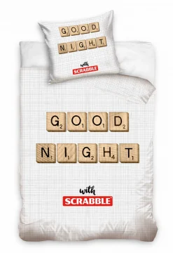 Komplet pościeli dziecięcej, poszwa 140x200 i poszewka 70x90 - SCRABBLE