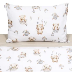Komplet pościeli, poszewka 60 x 40 cm i poszwa 120 x 90 cm - Boho Bears