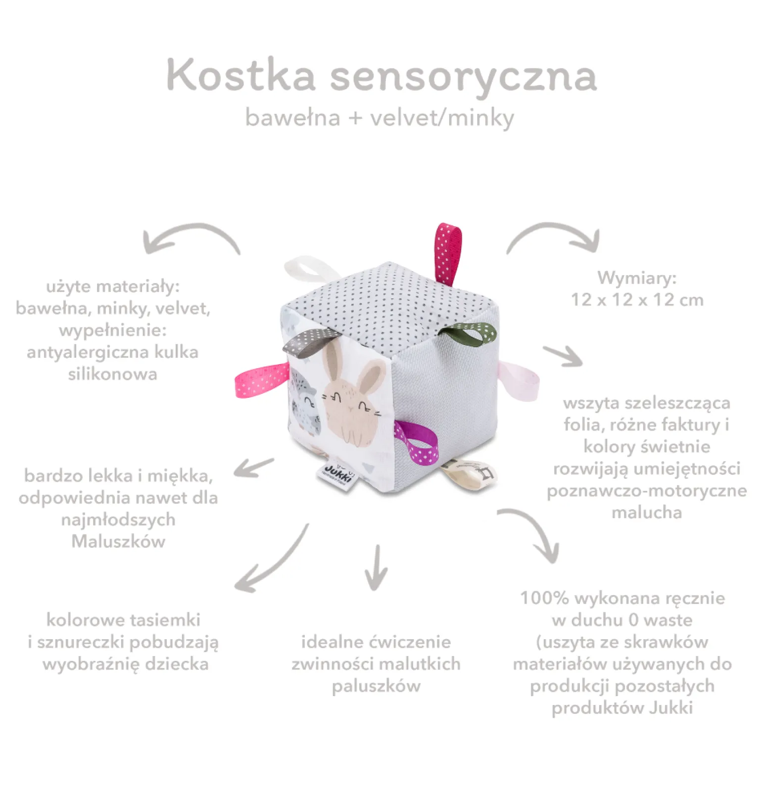 Kostka sensoryczna Błękitne Minky - Blue Safari