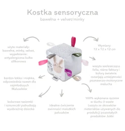 Kostka sensoryczna Jeansowy Velvet - Pilot Bears