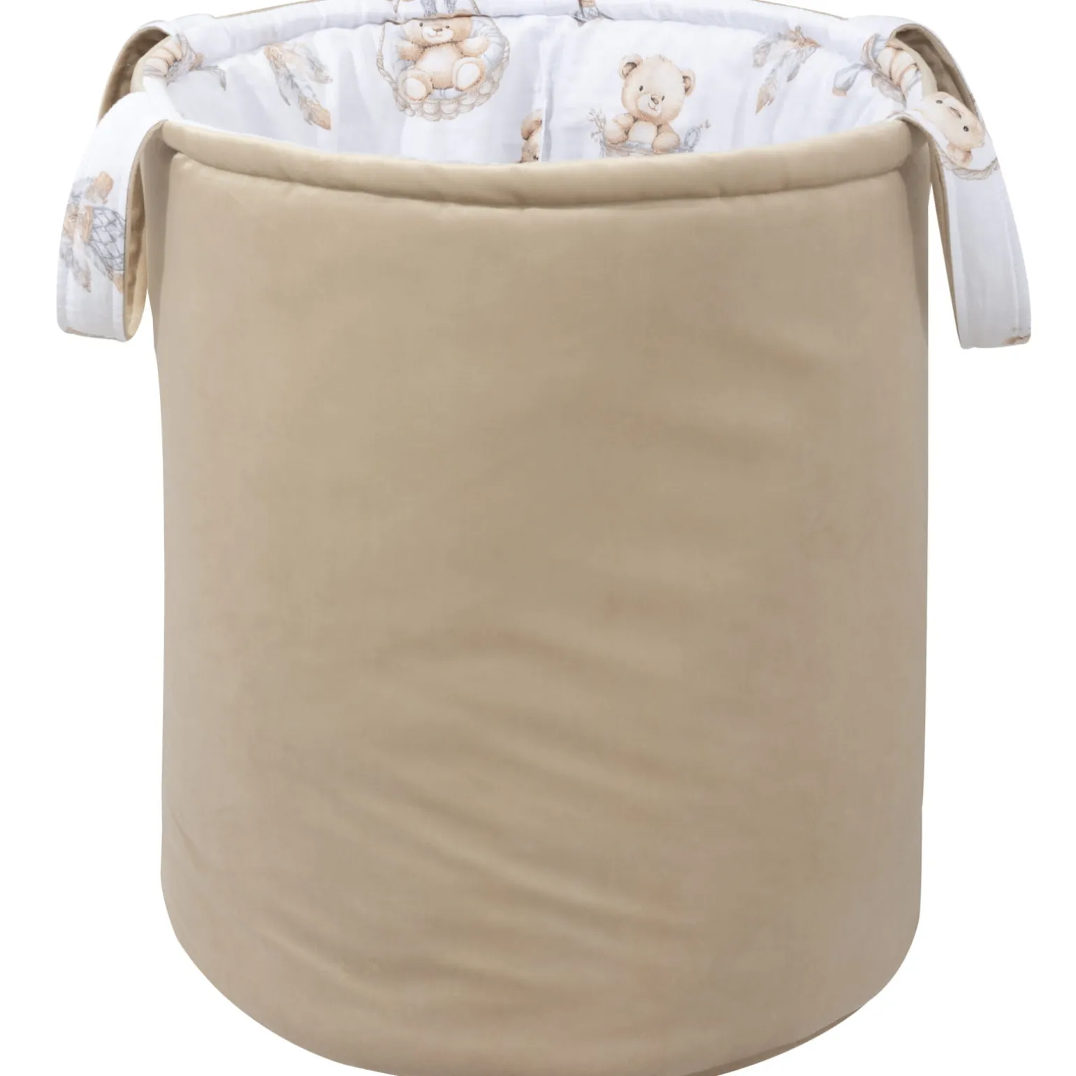 Kosz na zabawki, dwustronny - Boho Bears i Cappuccino Soft Velvet