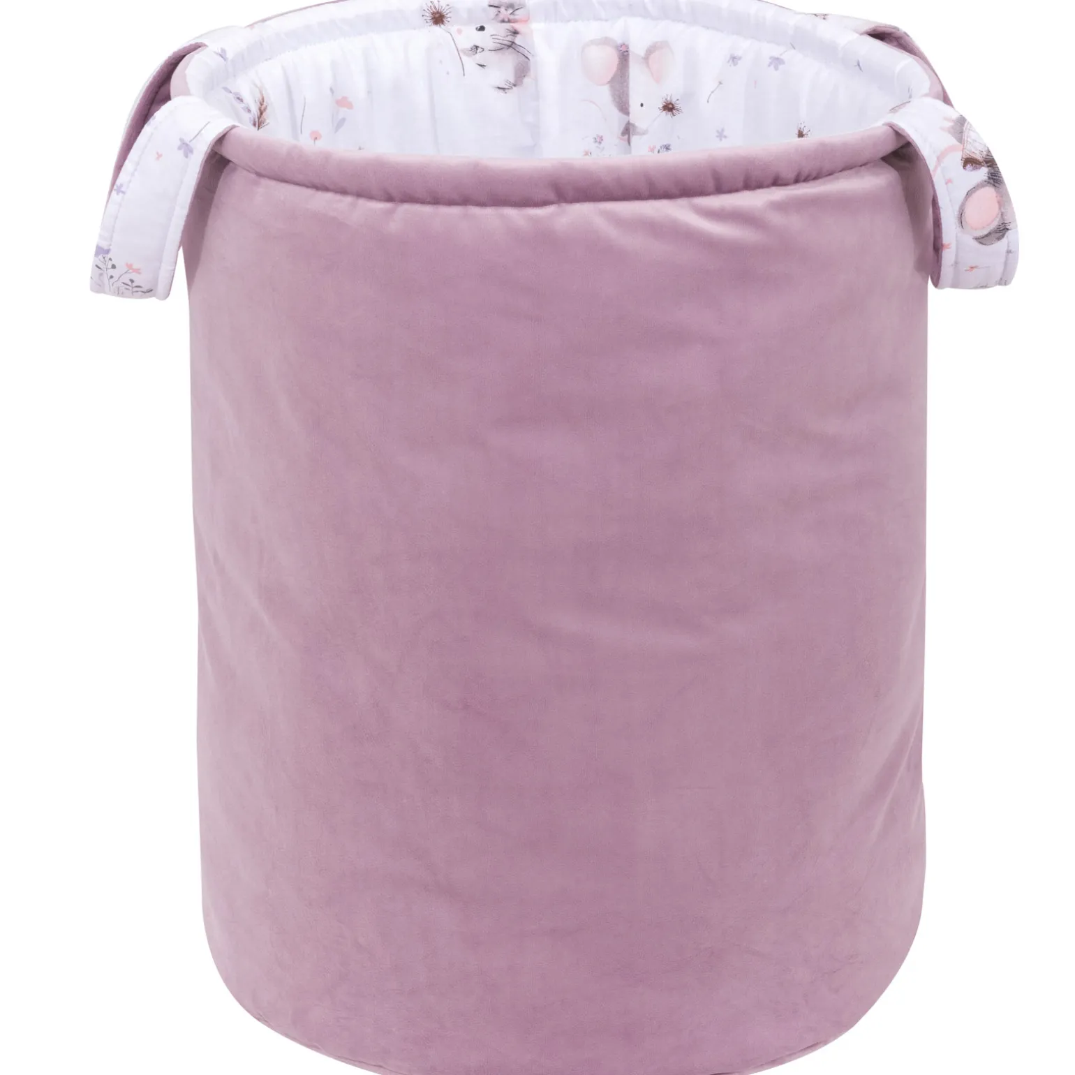 Kosz na zabawki, dwustronny - Lovely Mouse i Wrzosowy Soft Velvet