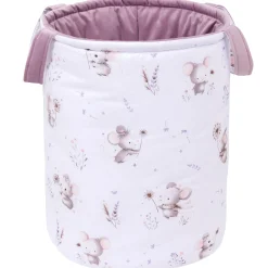 Kosz na zabawki, dwustronny - Lovely Mouse i Wrzosowy Soft Velvet