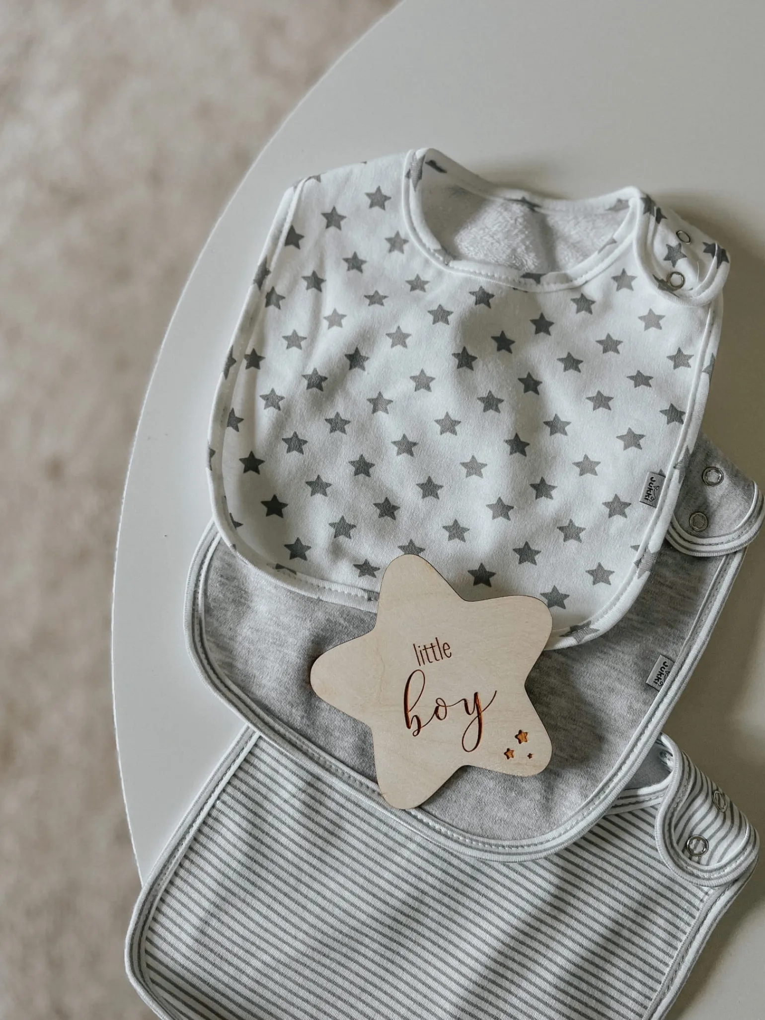 Śliniaczek bawełniany Basic Grey Melange 3 pack