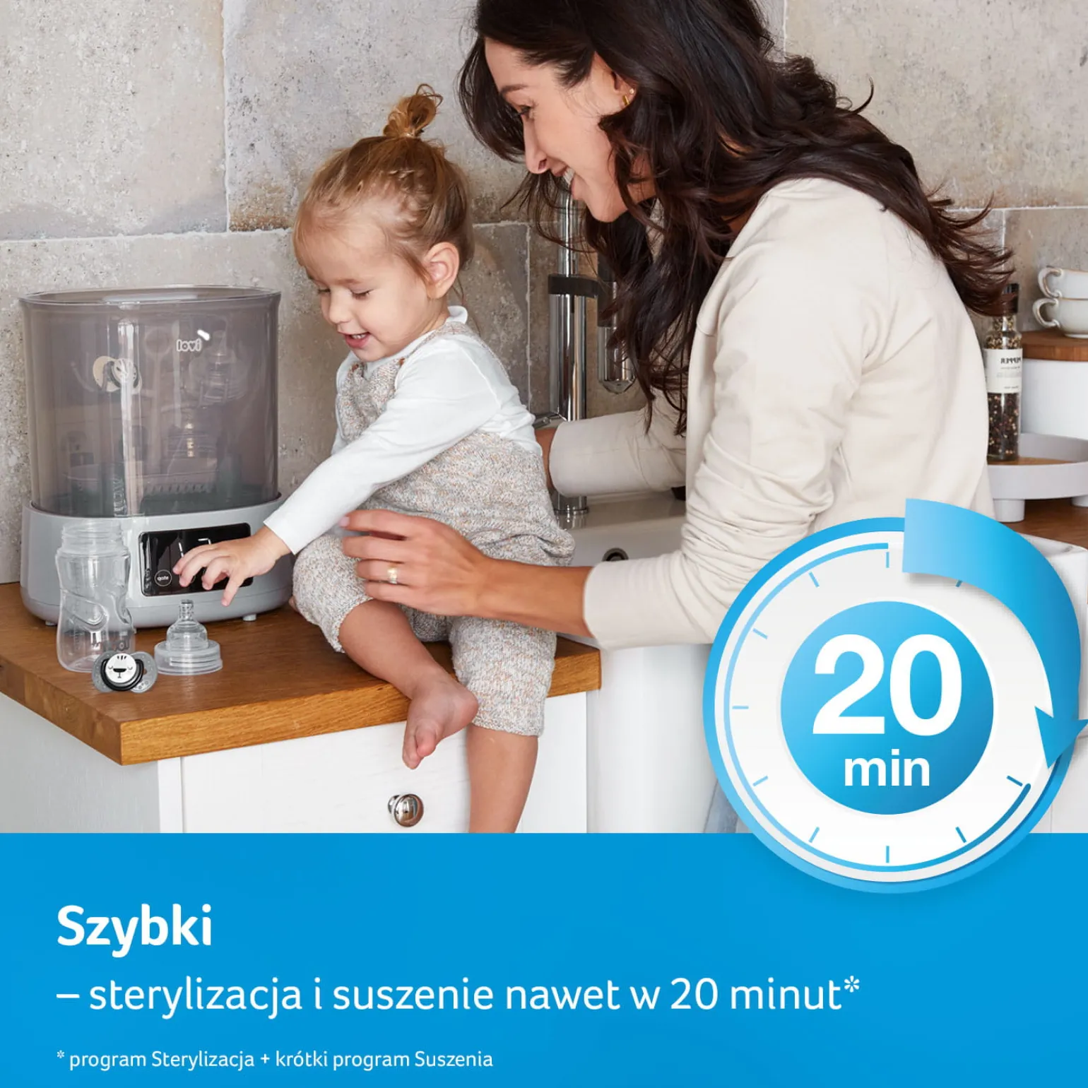 LOVI Elektryczny sterylizator parowy z suszarką