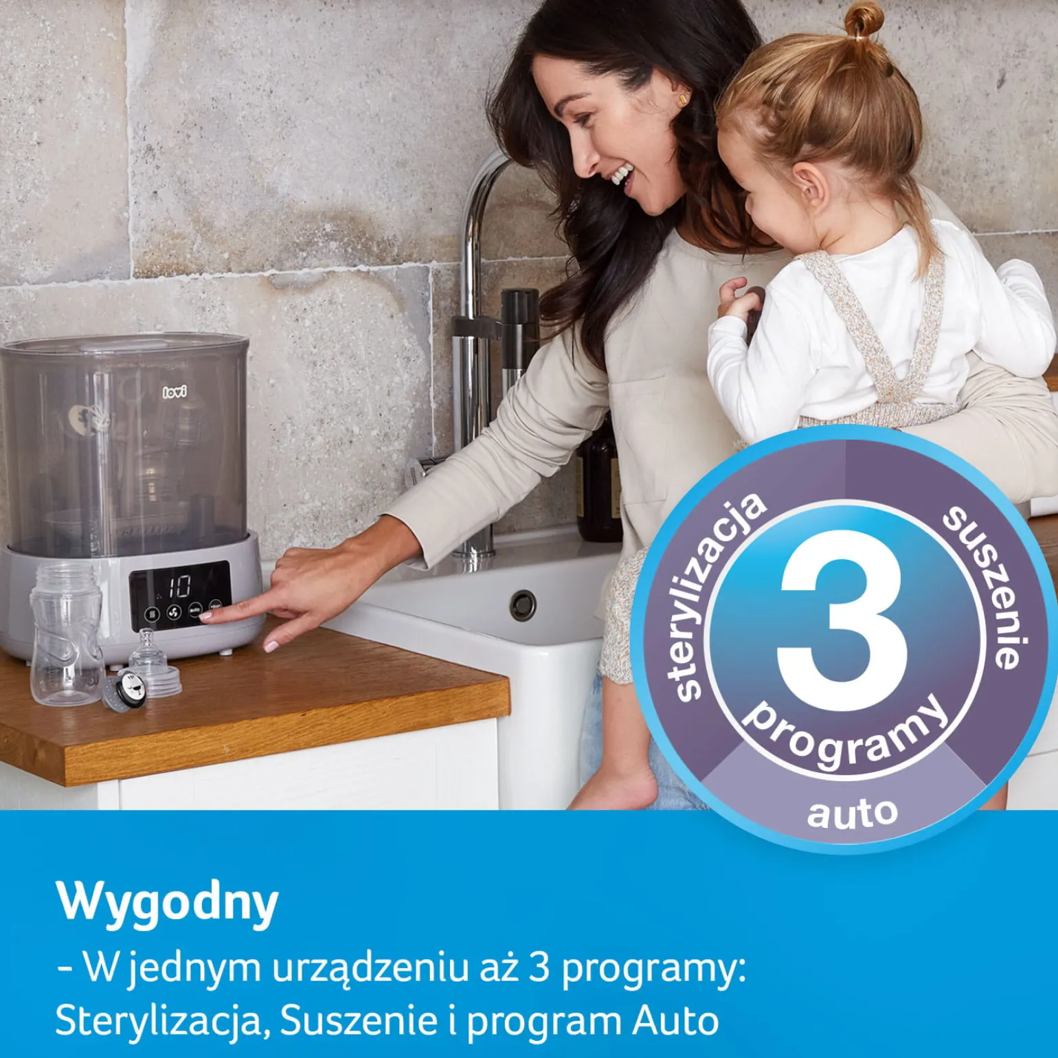 LOVI Elektryczny sterylizator parowy z suszarką