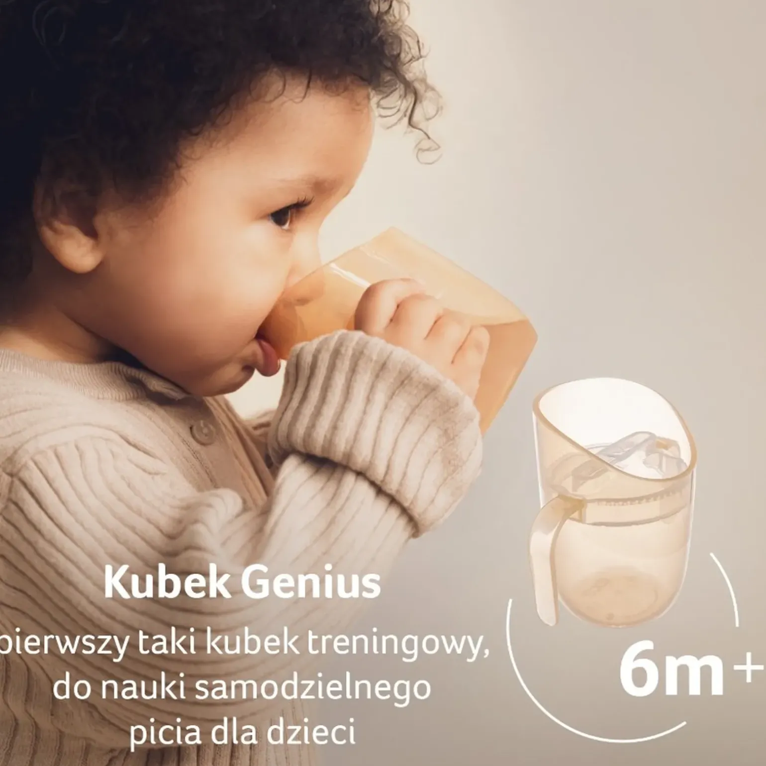 LOVI Kubek treningowy Genius 150 ml Nude