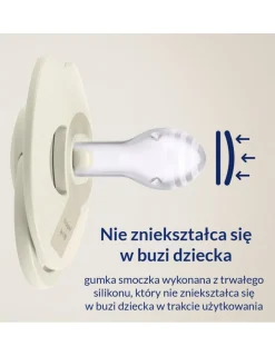 LOVI Prime Glow Smoczek silikonowy dynamiczny 0-6m 1 szt. Blush