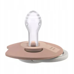 LOVI Prime Glow Smoczek silikonowy dynamiczny 6-18m 2 szt. Ivory&Blush
