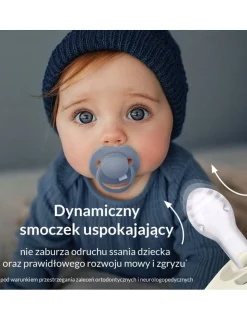 LOVI Prime Smoczek silikonowy dynamiczny 0-6m 1 szt. - Blush