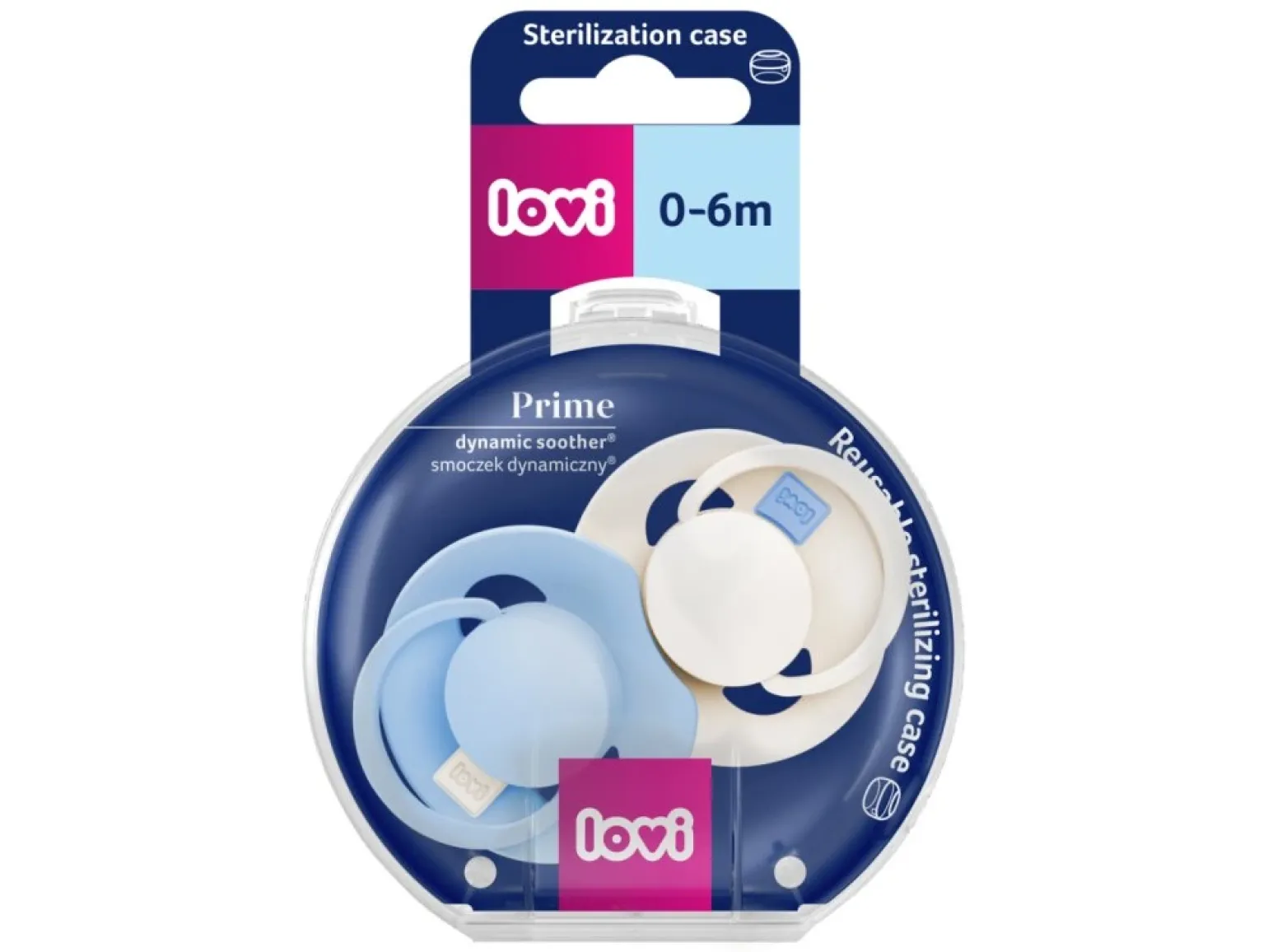 LOVI Prime Tutti Frutti Smoczek dynamiczny 0-6m 2 szt. Logoon/Mint Cream