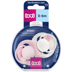 LOVI Prime Tutti Frutti Smoczek dynamiczny 0-6m 2 szt. Rose/Rose Cream
