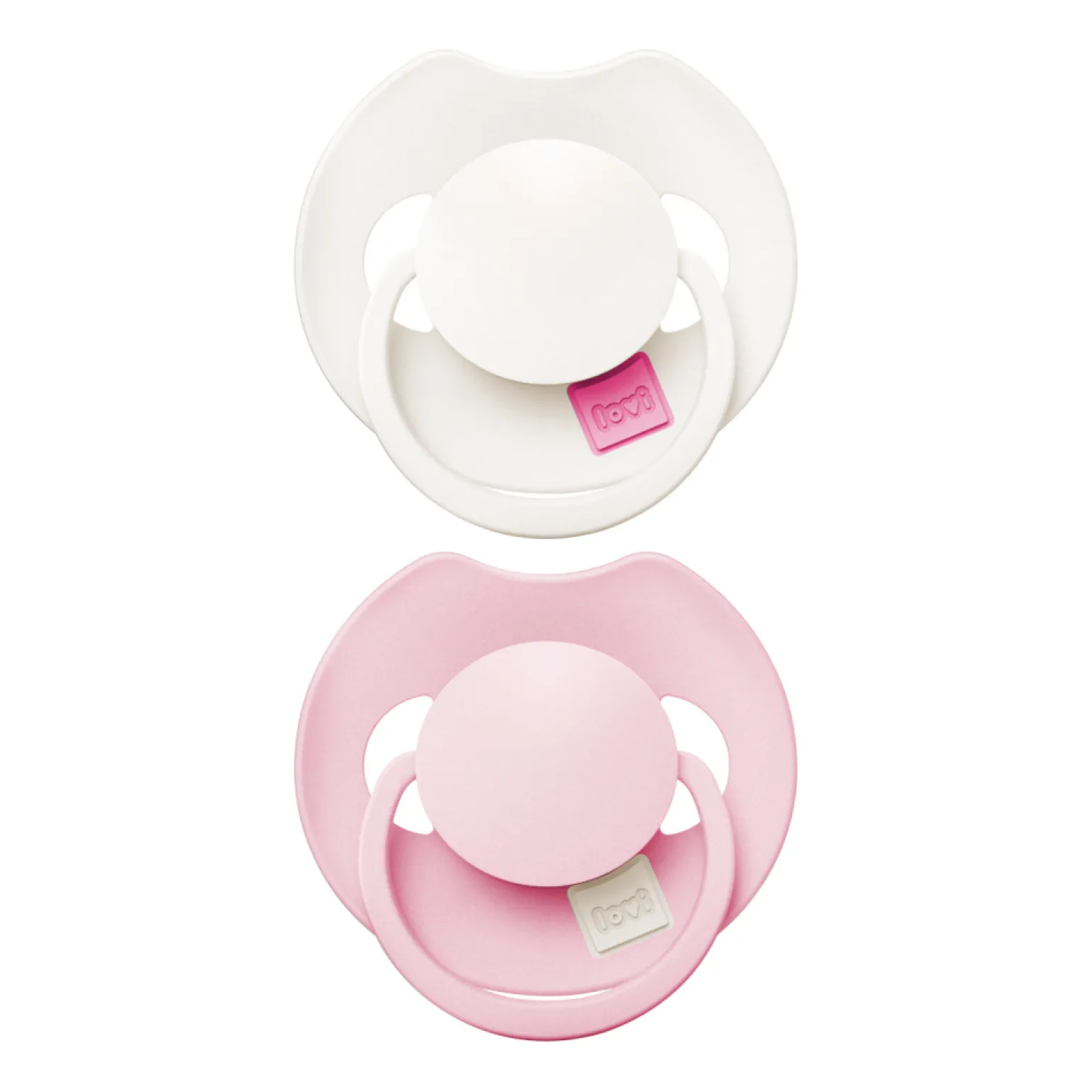 LOVI Prime Tutti Frutti Smoczek dynamiczny 0-6m 2 szt. Rose/Rose Cream