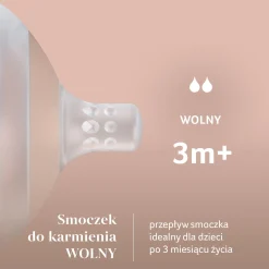 LOVI Smoczek dynamiczny do karmienia Mammafeel 3m+ WOLNY 1 szt.