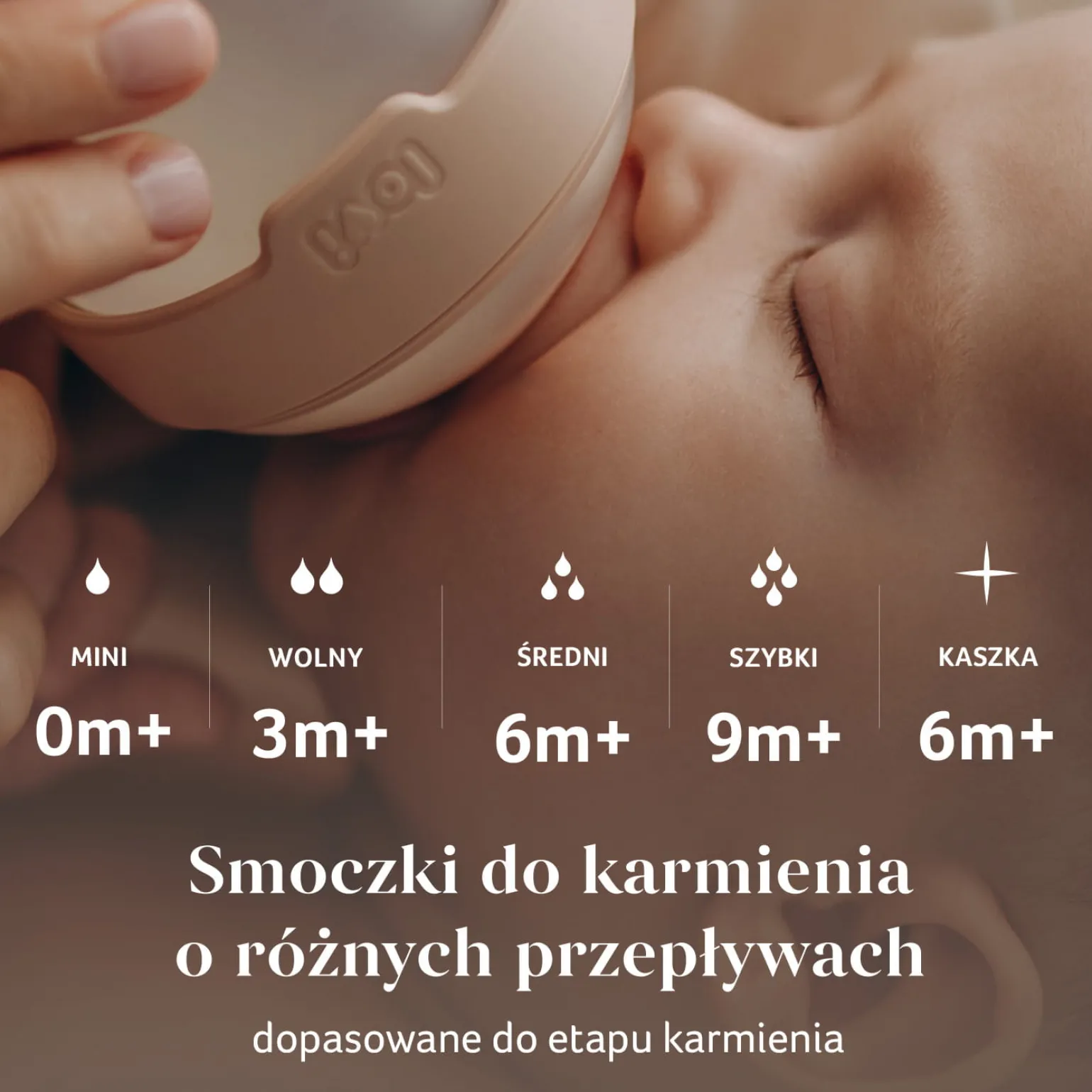 LOVI Smoczek dynamiczny do karmienia Mammafeel 6m+ KASZKA 1 szt.