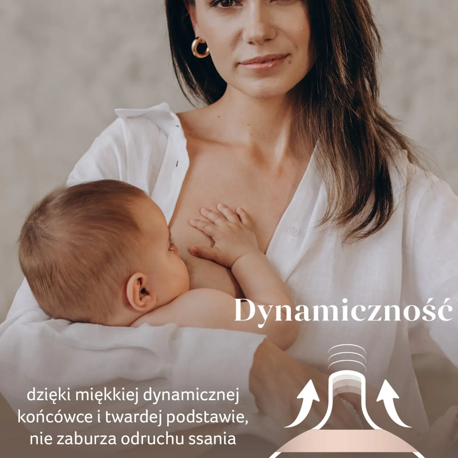 LOVI Smoczek dynamiczny do karmienia Mammafeel 6m+ KASZKA 1 szt.