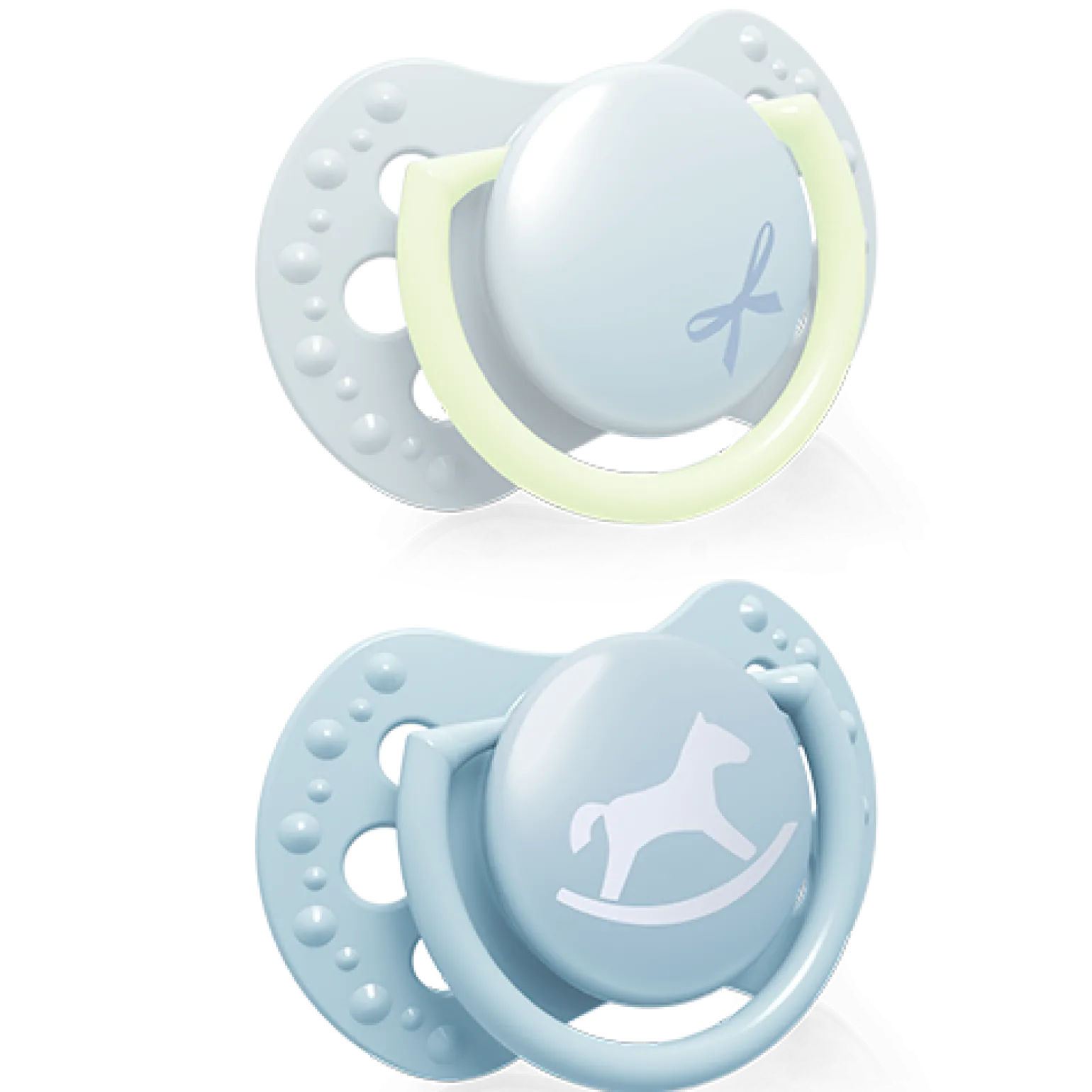 LOVI Smoczek silikonowy dynamiczny 0-2m Baby Shower Boy, 2 szt.
