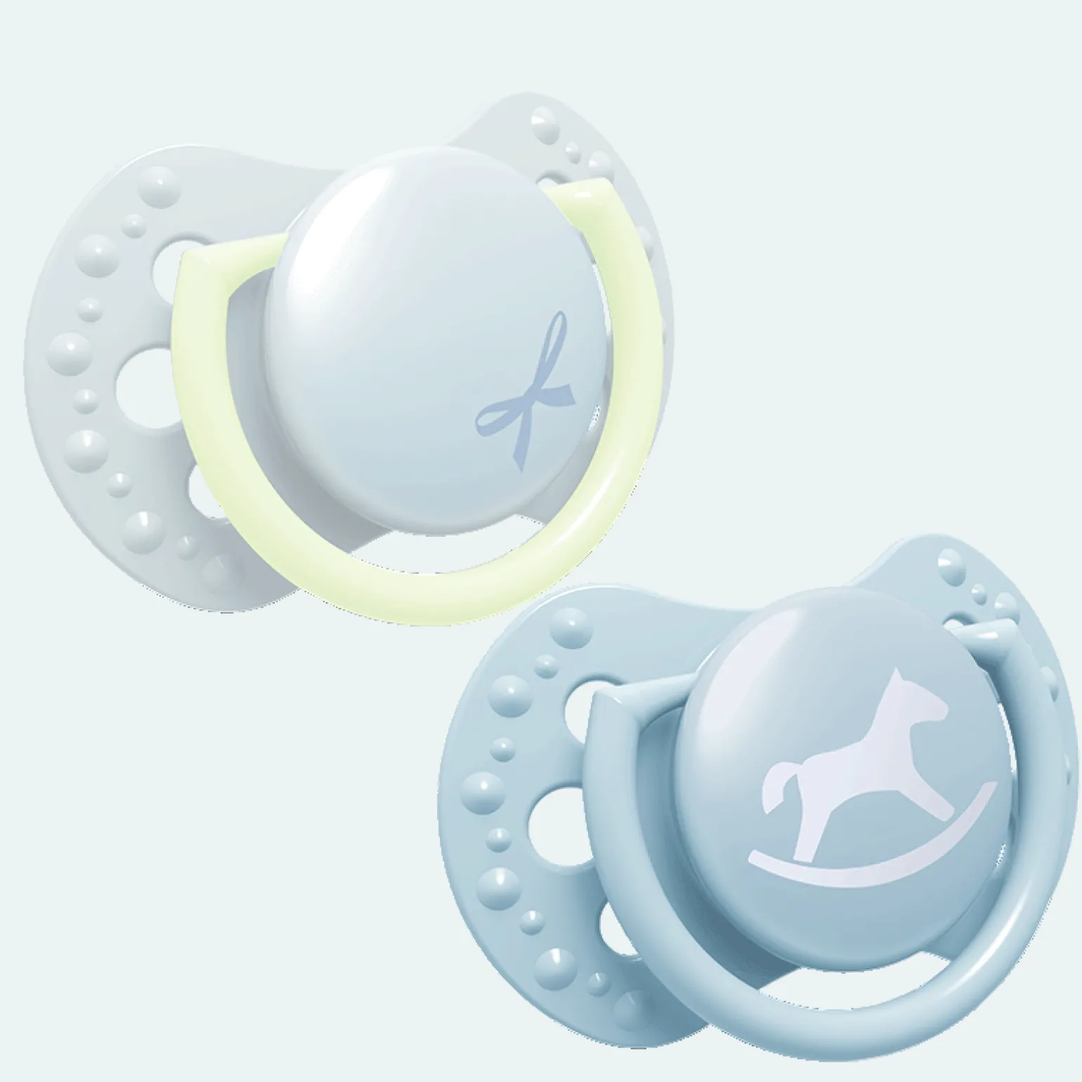 LOVI Smoczek silikonowy dynamiczny 0-2m Baby Shower Boy, 2 szt.