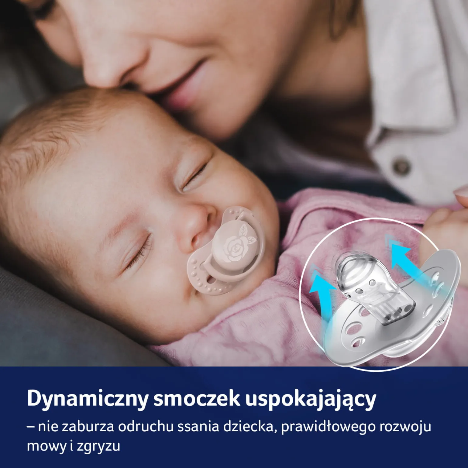LOVI Smoczek silikonowy dynamiczny 0-2m Baby Shower Boy, 2 szt.